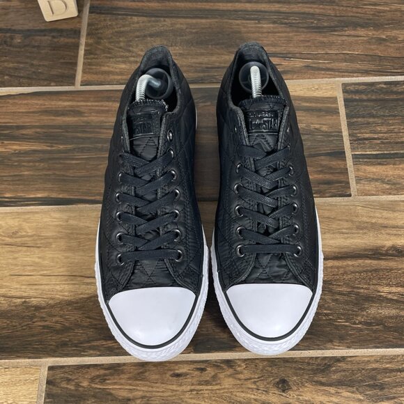 Converse Chuck Taylor All Star OX Womens Size 11.5 Shoes Black Quilted Sneaker - Picture 12 of 13